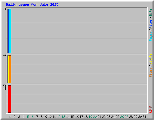 Daily usage for July 2025
