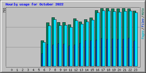 Hourly usage for October 2022