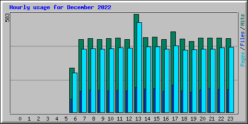 Hourly usage for December 2022