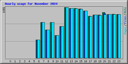 Hourly usage for November 2024