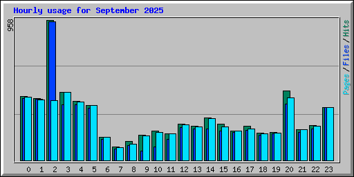 Hourly usage for September 2025