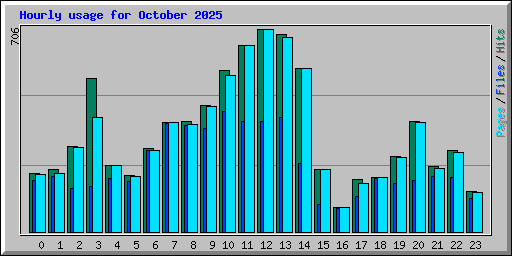 Hourly usage for October 2025