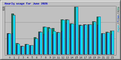 Hourly usage for June 2026